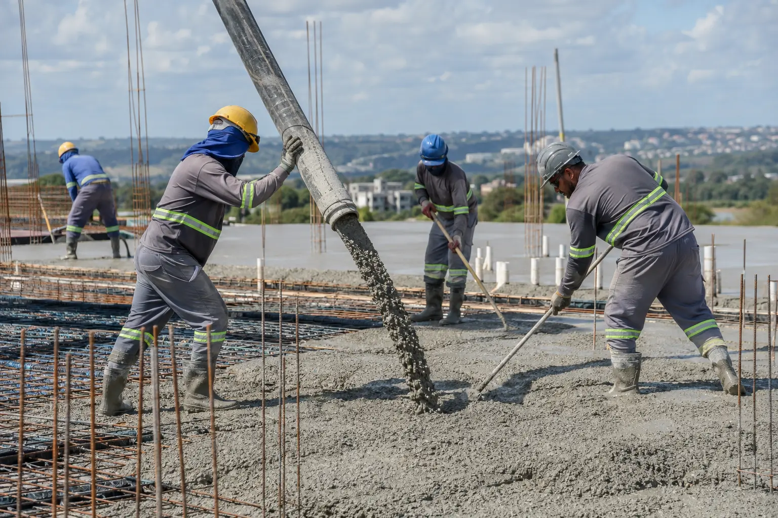 Concreto usinado bombeado para obra no Distrito Federal